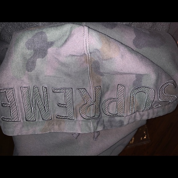 SUPREME OVERDYED HOODIE SWEATSHIRT BLACK Camouflage New with tags - Picture 1 of 6